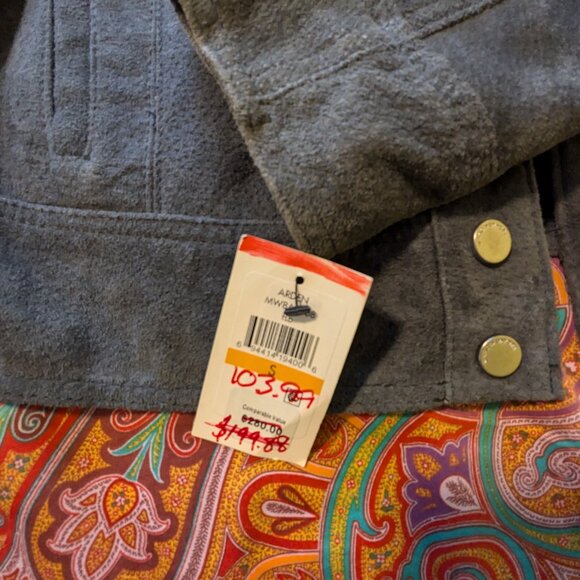 Andrew Marc small gray suede women's jacket - Picture 3 of 3